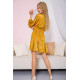 Вільна сукня, в квітковий принт, колір Гірчичний, 115R0463-2