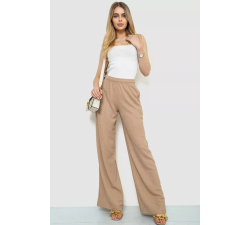 Брюки женские палаццо, цвет бежевый, 102R011-1.