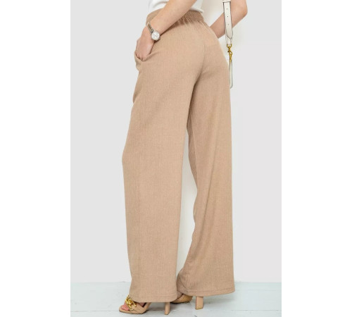 Брюки женские палаццо, цвет бежевый, 102R011-1.