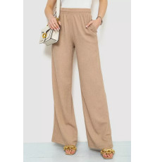 Брюки женские палаццо, цвет бежевый, 102R011-1.
