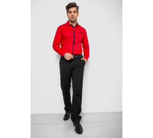 Сорочка чоловіча з довгим рукавом, колір червоний, 214R7009