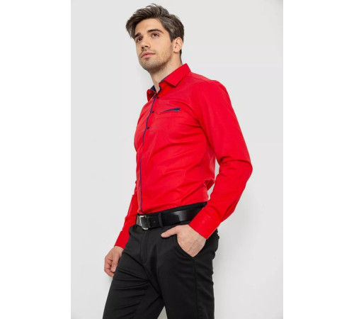 Сорочка чоловіча з довгим рукавом, колір червоний, 214R7009