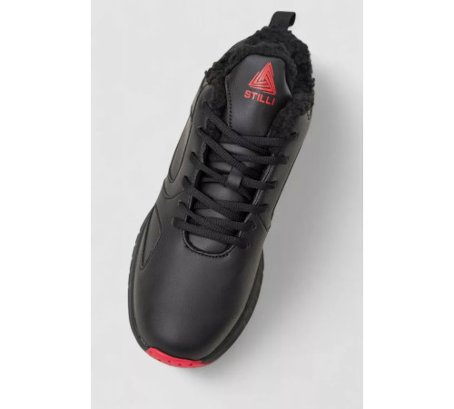 Кросівки чоловічі зимові на хутрі, колір чорно-червоний, 248RCX627