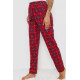 Штани жіночі домашні в клітинку, колір червоний, 238R57854-3
