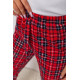 Штани жіночі домашні в клітинку, колір червоний, 238R57854-3
