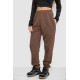 Спортивні штани жіночі на флісе, колір коричневий, 102R415-1