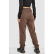 Спортивні штани жіночі на флісе, колір коричневий, 102R415-1