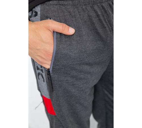 Спорт мужские брюки, цвет темно-серый, 244R41125