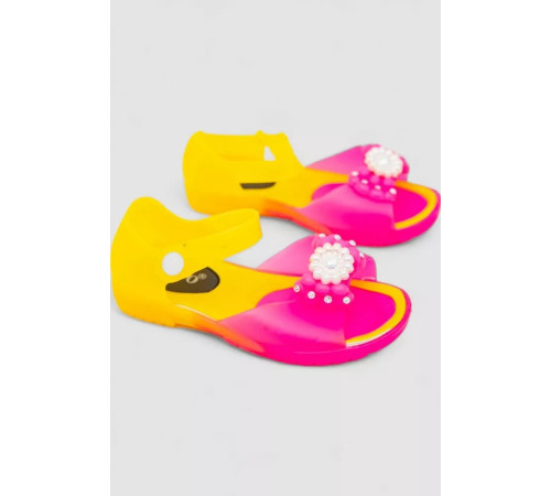 Босоніжки дитячі, колір рожево-жовтий, 243ROG006
