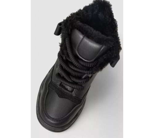 Кроссовки женские на меху, цвет черный, 243R112-5