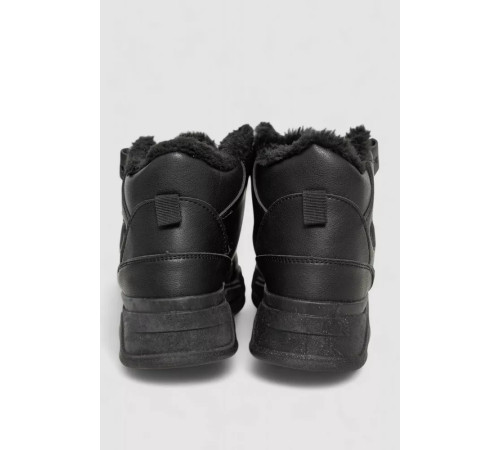 Кроссовки женские на меху, цвет черный, 243R112-5
