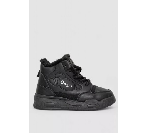 Кроссовки женские на меху, цвет черный, 243R112-5