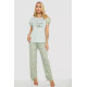 Женская пижама с принтом, цвет мятный, 243R2085