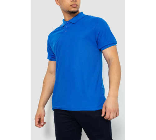 Поло мужское однотонное, цвет электрик, 243RA61