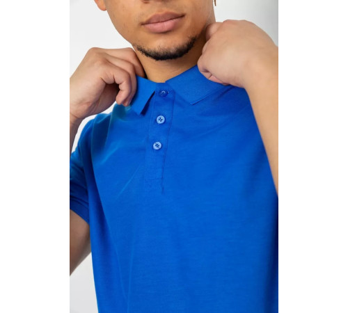 Поло мужское однотонное, цвет электрик, 243RA61