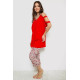 Жіноча піжама з принтом, колір червоний, 243R1602-018