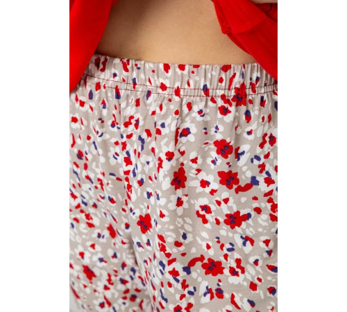 Жіноча піжама з принтом, колір червоний, 243R1602-018