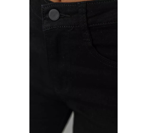 Джинси жіночі однотонні, колір чорний, 226R9538-4