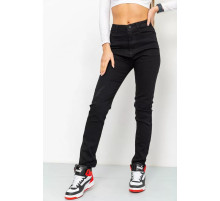 Джинси жіночі однотонні, колір чорний, 226R9538-4