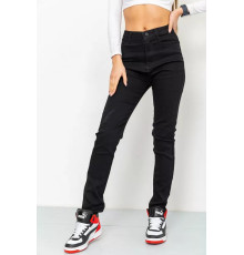 Джинси жіночі однотонні, колір чорний, 226R9538-4
