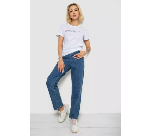 Женская футболка с принтом, цвет белый, 238R57383-1