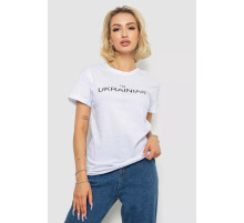 Футболка жіноча з принтом, колір білий, 238R57383-1