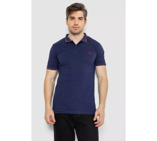 Поло мужское котоновое, цвет темно-синий, 247R301