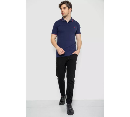 Поло мужское котоновое, цвет темно-синий, 247R301