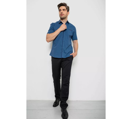 Сорочка чоловіча з принтом, колір синій, 214R7020