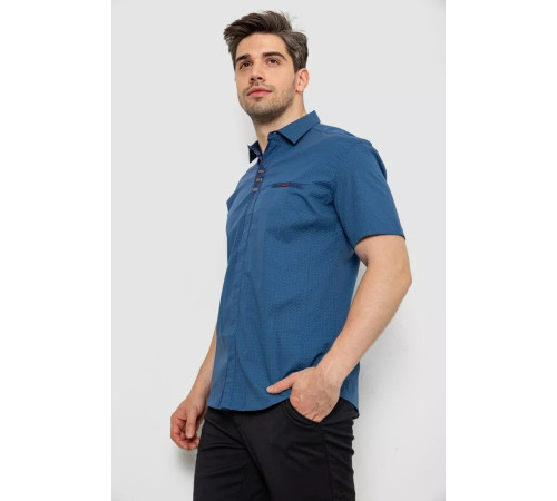 Сорочка чоловіча з принтом, колір синій, 214R7020