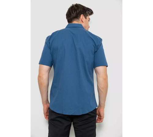 Сорочка чоловіча з принтом, колір синій, 214R7020