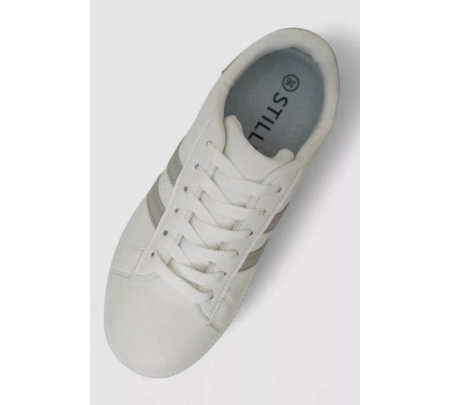 Кросівки жіночі шкіра, колір біло-сірий, 248RL2420-4