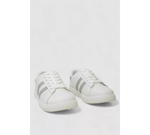 Кросівки жіночі шкіра, колір біло-сірий, 248RL2420-4