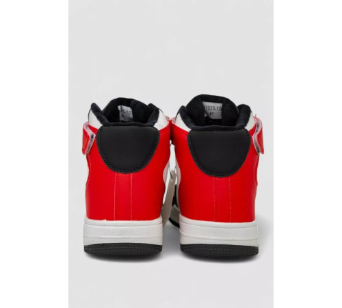 Кроссовки мужские зимние на меху, цвет бело-красный, 248RH1020