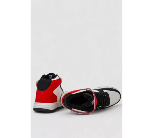 Кроссовки мужские зимние на меху, цвет бело-красный, 248RH1020