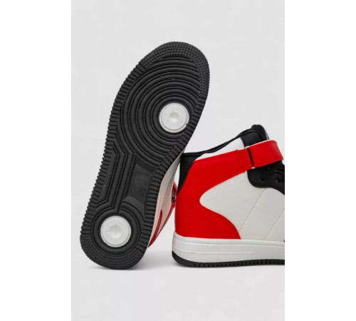 Кроссовки мужские зимние на меху, цвет бело-красный, 248RH1020