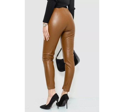 Лосины из экокожи, цвет коричневый, 186R5363