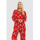 Піжама жіноча з принтом, колір червоний, 238R5658-1