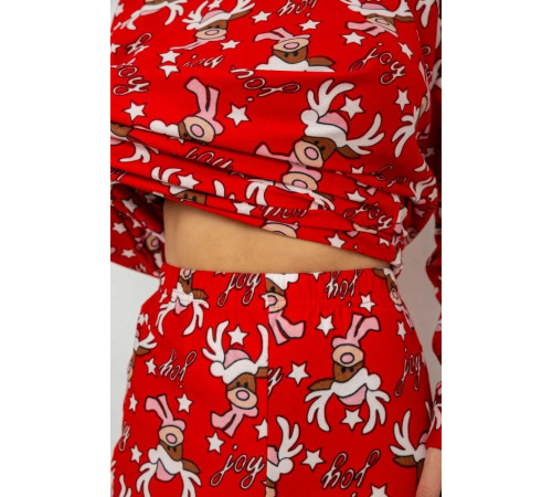 Піжама жіноча з принтом, колір червоний, 238R5658-1