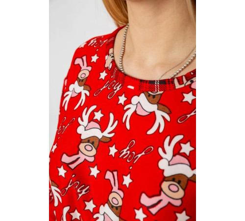 Піжама жіноча з принтом, колір червоний, 238R5658-1