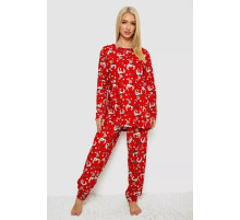 Женская пижама с принтом, цвет красный, 238R5658-1