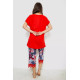 Жіноча піжама з принтом, колір червоний, 243R1602-006