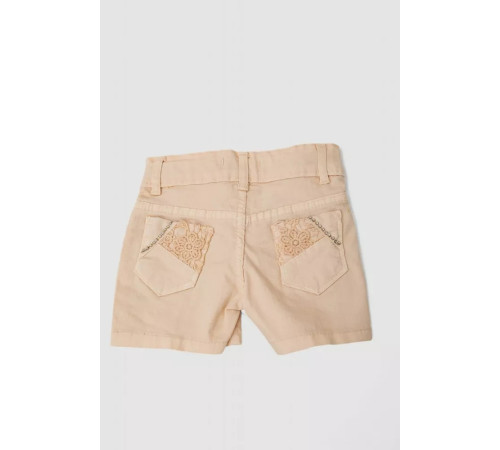 Джинсовые шорты для девочки, цвет бежевый, 247R10033