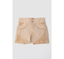 Шорти джинсові для дівчинки, колір бежевий, 247R10033