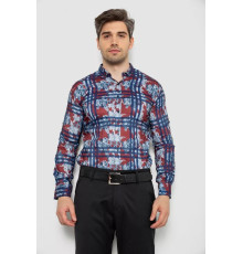 Рубашка мужская с принтом, цвет бордовый, 214R1038