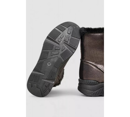 Уггі жіночі зі штучним хутром всередині, колір коричневий, 131R7413