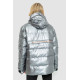 Пуховик женский еврозима, цвет серебристый, 131R0023-1.