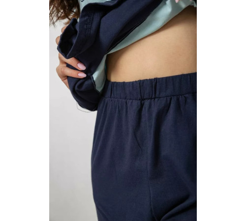 Піжама жіноча з принтом, колір блакитний, 243R1600-031