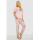 Піжама жіноча з принтом, колір рожевий, 243R15472
