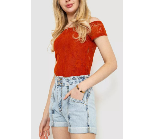 Топ женский однотонный, цвет терракотовый, 244R160